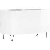 vidaXL Platenkast 74,5x38x48 cm bewerkt hout hoogglans wit