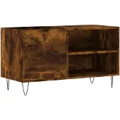 vidaXL Platenkast 85x38x48 cm bewerkt hout gerookt eikenkleurig