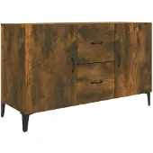 vidaXL Dressoir 100x36x60 cm bewerkt hout gerookt eikenkleurig