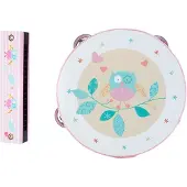 Angel Toys Tamboerijn + Mondharmonica Uil Roze