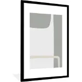 PosterMonkey Fotolijst incl. Poster - Abstract - Minimalisme - Design - 80x120 cm - Posterlijst