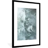PosterMonkey Fotolijst incl. Poster - Acrylverf - Structuren - Abstract - 80x120 cm - Posterlijst