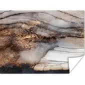 PosterMonkey Poster Storm - Goud - Abstract - 80x60 cm