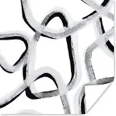 PosterMonkey Poster Lijn - Minimalisme - Design - 75x75 cm
