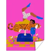 PosterMonkey Poster Vrouwen - Tijger - Abstract - 30x40 cm