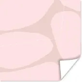 PosterMonkey Poster Roze - Geometrische vormen - Abstract - 30x30 cm