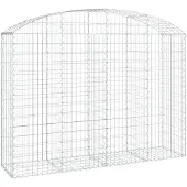vidaXL Gabion met hoge boog, 200x50x140/160 cm, verzinkt staal