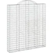 vidaXL Gabion met hoge boog, 200x30x220/240 cm, verzinkt staal