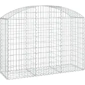 vidaXL Gabion met hoge boog, 150x50x100/120 cm, verzinkt staal