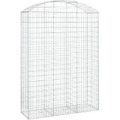 vidaXL Gabion met hoge boog, 150x50x200/220 cm, verzinkt staal
