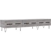 vidaXL Tv-meubel 150x36x30 cm bewerkt hout grijs sonoma eikenkleurig