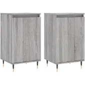 vidaXL Dressoirs, 2 stuks, grijs Sonoma, 40x35x70 cm, houtvezel