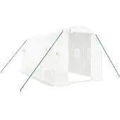 vidaXL Tuinkas met stalen frame 8 m² 4x2x2 m