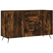 vidaXL Dressoir 100x36x60 cm bewerkt hout gerookt eikenkleurig