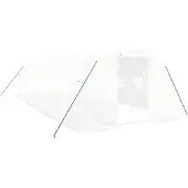 vidaXL Tuinkas met stalen frame 24 m² 8x3x2 m wit