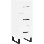 vidaXL Dressoir 34,5x34x90 cm bewerkt hout wit