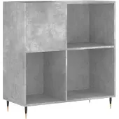 vidaXL Platenkast 84,5x38x89 cm bewerkt hout betongrijs