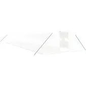 vidaXL Tuinkas met stalen frame 80 m² 20x4x2 m wit