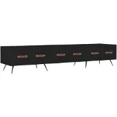 vidaXL Tv-meubel 150x36x30 cm bewerkt hout zwart