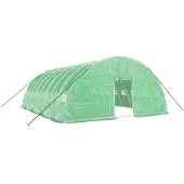 vidaXL Kas met stalen frame, groen, 48 m², 8x6x2,85 m