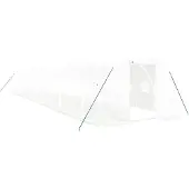 vidaXL Tuinkas met stalen frame 48 m² 16x3x2 m wit