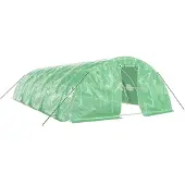 vidaXL Tuinkas met stalen frame 50 m² 10x5x2,3 m groen
