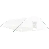 vidaXL Tuinkas met stalen frame 96 m² 16x6x2,85 m wit