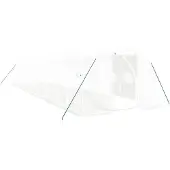 vidaXL Tuinkas met stalen frame 36 m² 12x3x2 m wit