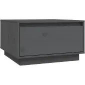 vidaXL Salontafel 55x56x32 cm massief grenenhout grijs