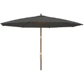 vidaXL Parasol met houten paal 400x273 cm antracietkleurig