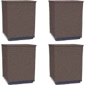 vidaXL Plantenbakken 4 st 30x30x37 cm polypropeen bruin