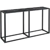 vidaXL Wandtafel 140x35x75,5 cm gehard glas zwartmarmerkleurig