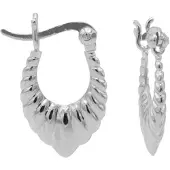 Karma Oorringen ribbled drop Zilver