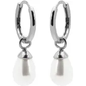 Karma Oorhangers Oorhangers pearl drop Zilver