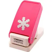 Vaessen creative Heavy-Duty Pons - Figuurpons - Sneeuwvlok - Ø 3,75 cm