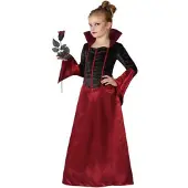 Atosa Zwart en rood vampieren kostuum voor meisjes - Kinderkostuums - 152/158