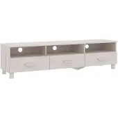 vidaXL Tv-meubel HAMAR 158x40x40 cm massief grenenhout wit