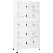 vidaXL Lockerkast 90x40x180 cm staal lichtgrijs