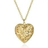 Victorious Dames Ketting – Goudkleurig Hart – Goudkleurig – Uitklapbaar – 50cm