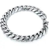 Victorious 11mm Stalen Armband Heren – Zilverkleurig – 20cm