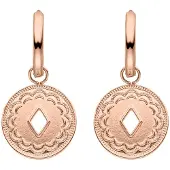 Victorious Dames Oorbellen Rosegoud – Rond met Ruit – 2.5CM
