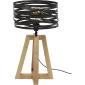 Zijlstra Tafellamp Crossround, bruin / roest, Woon-/ Eetkamer, metaal, Vintage, Tafellamp