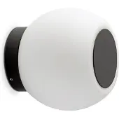 LOREFAR LED-wandlamp Moy, zwart, Woon-/ Eetkamer, Glas, Modern, LED wandlamp