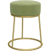 vidaXL Hocker rond fluweel mosterdgroen