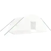 vidaXL Kas met stalen frame wit 24 m² 6x4x2,85 m