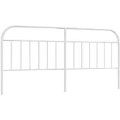 vidaXL Vervangend hoofdbord metaal wit 200 cm