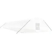 vidaXL Tuinkas met stalen frame 132 m² 22x6x2,85 m wit