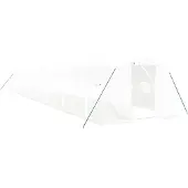 vidaXL Tuinkas met stalen frame 54 m² 18x3x2 m wit