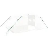 vidaXL Kas met stalen frame wit 16 m² 4x4x2 m