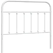 vidaXL Vervangend hoofdbord metaal wit 107 cm